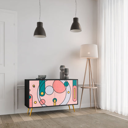 Credenza a 2 ante GOSSAMER ECHOES in finitura nera