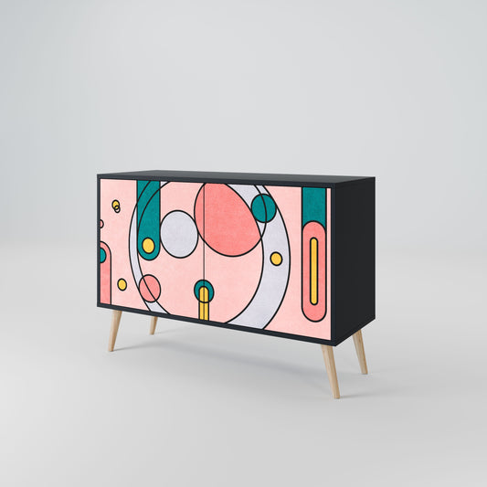 Credenza a 2 ante GOSSAMER ECHOES in finitura nera