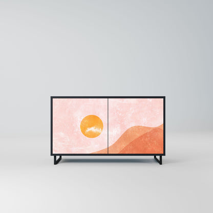 Credenza LUMINOUS SUNLIGHT a 2 ante in finitura nera