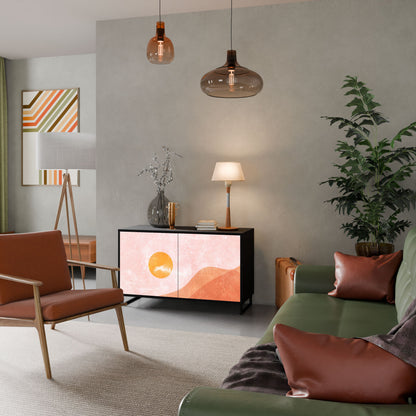Credenza LUMINOUS SUNLIGHT a 2 ante in finitura nera