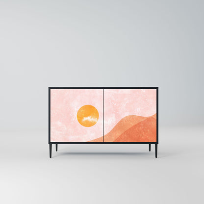 Credenza LUMINOUS SUNLIGHT a 2 ante in finitura nera