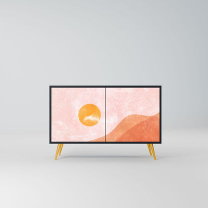 Credenza LUMINOUS SUNLIGHT a 2 ante in finitura nera