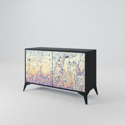 Credenza MOSAIC OF COLORS a 2 ante in finitura nera