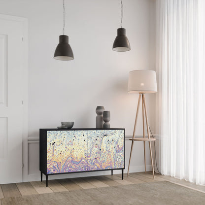 Credenza MOSAIC OF COLORS a 2 ante in finitura nera