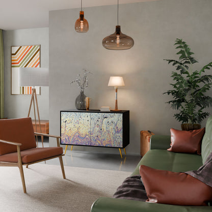Credenza MOSAIC OF COLORS a 2 ante in finitura nera