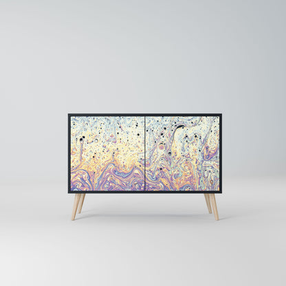 Credenza MOSAIC OF COLORS a 2 ante in finitura nera