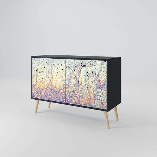 Credenza MOSAIC OF COLORS a 2 ante in finitura nera