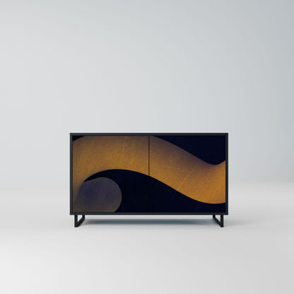 HOLLOW TIME 2-Door Sideboard in Black Finish