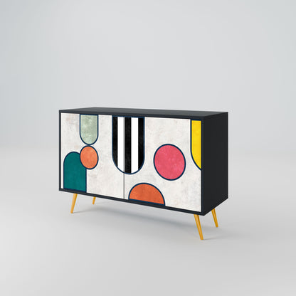 COOL STORY 2-Door Sideboard in Black Finish