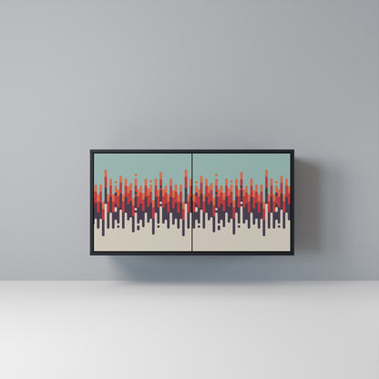 CHROMA CONTOURS Madia a 2 Ante in Finitura Nera