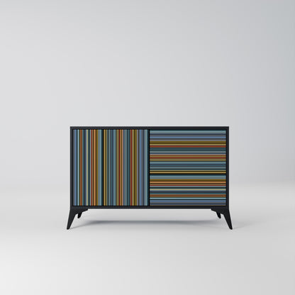 Credenza LINEOUT SPECTRUM a 2 ante con finitura nera
