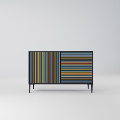 Credenza LINEOUT SPECTRUM a 2 ante con finitura nera