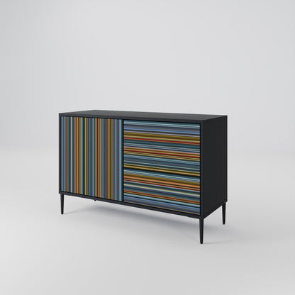 Credenza LINEOUT SPECTRUM a 2 ante con finitura nera