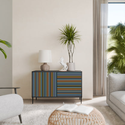 Credenza LINEOUT SPECTRUM a 2 ante con finitura nera