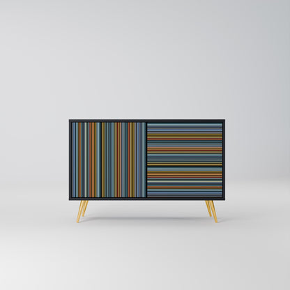 Credenza LINEOUT SPECTRUM a 2 ante con finitura nera