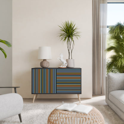Credenza LINEOUT SPECTRUM a 2 ante con finitura nera