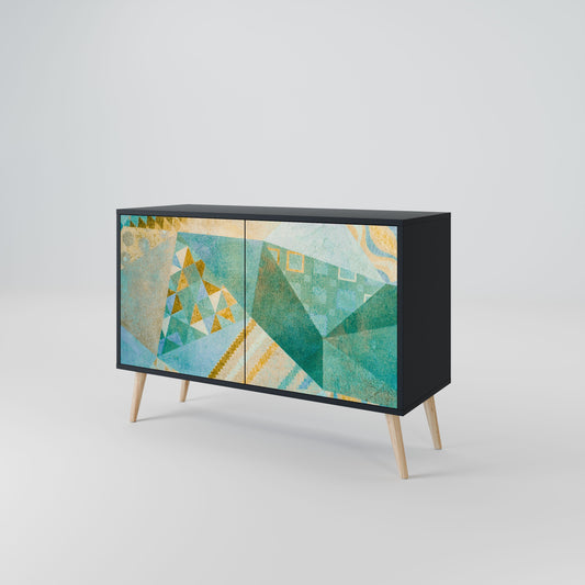 Credenza SPECTRUM SPLENDOR a 2 ante in finitura nera