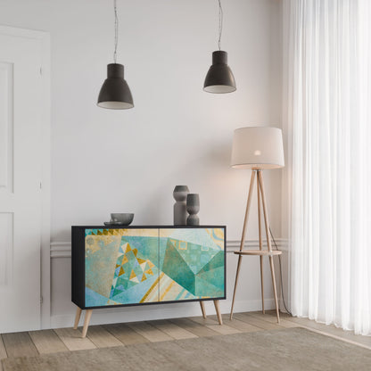 Credenza SPECTRUM SPLENDOR a 2 ante in finitura nera