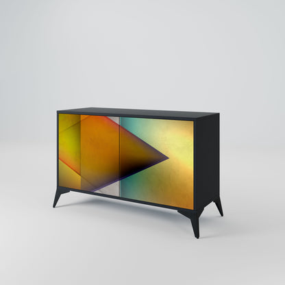 PIERCING SHARPNESS 2-Door Sideboard in Black Finish