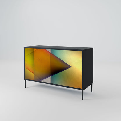 PIERCING SHARPNESS 2-Door Sideboard in Black Finish