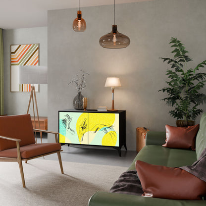 Credenza a 2 ante BODY LANGUAGE in finitura nera