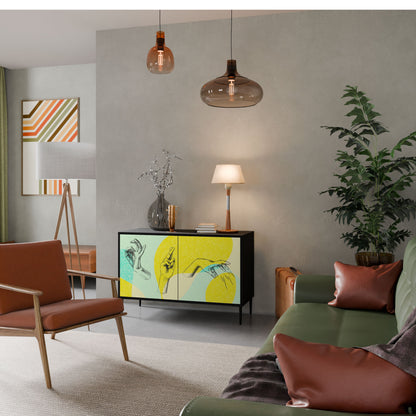Credenza a 2 ante BODY LANGUAGE in finitura nera