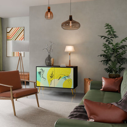 Credenza a 2 ante BODY LANGUAGE in finitura nera