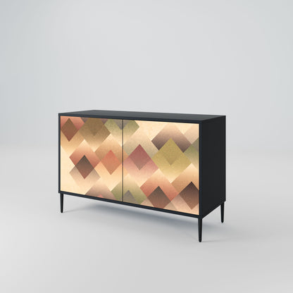Credenza a 2 ante GEOMETRIC FUSION in finitura nera