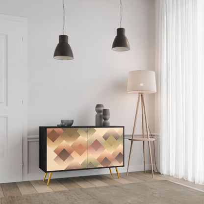 Credenza a 2 ante GEOMETRIC FUSION in finitura nera