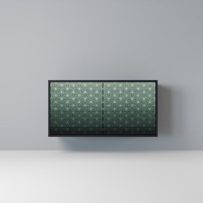 ORNAMENTAL GLIMMER Madia a 2 Ante in Finitura Nera