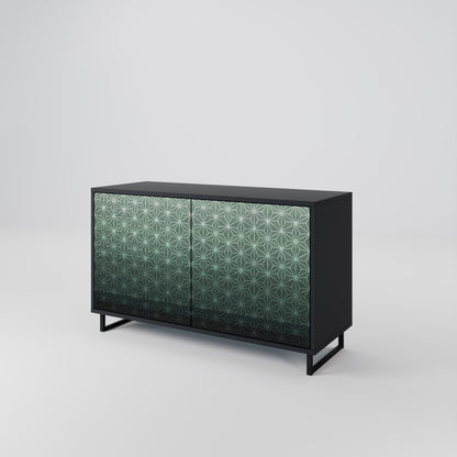 Credenza ORNAMENTAL GLIMMER a 2 ante in finitura nera