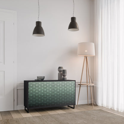 Credenza ORNAMENTAL GLIMMER a 2 ante in finitura nera