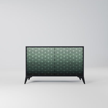 Credenza ORNAMENTAL GLIMMER a 2 ante in finitura nera