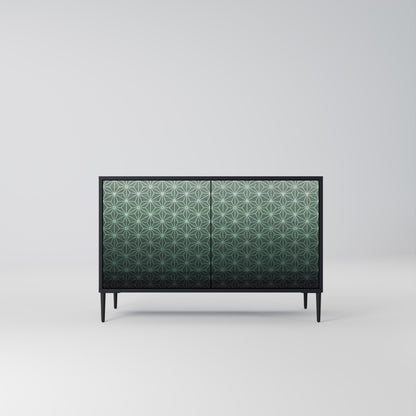 Credenza ORNAMENTAL GLIMMER a 2 ante in finitura nera