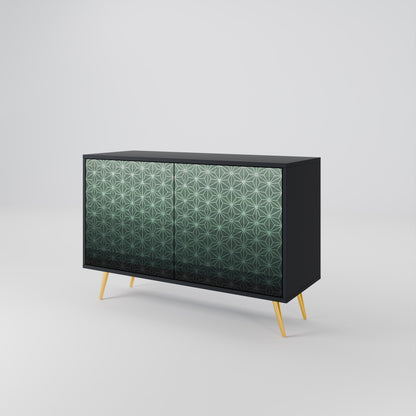 Credenza ORNAMENTAL GLIMMER a 2 ante in finitura nera