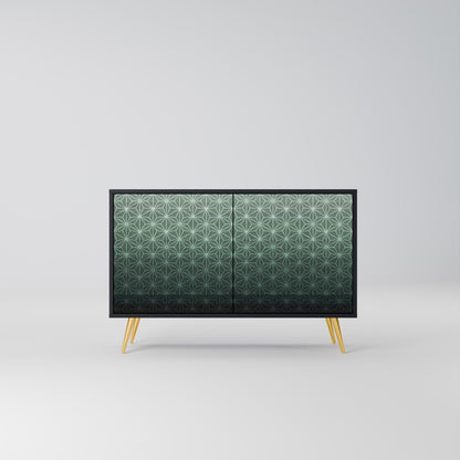Credenza ORNAMENTAL GLIMMER a 2 ante in finitura nera