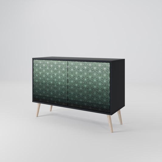 Credenza ORNAMENTAL GLIMMER a 2 ante in finitura nera
