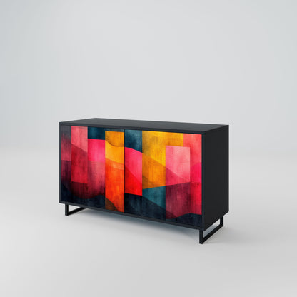 Credenza a 2 ante COLORFUL SOUNDS in finitura nera