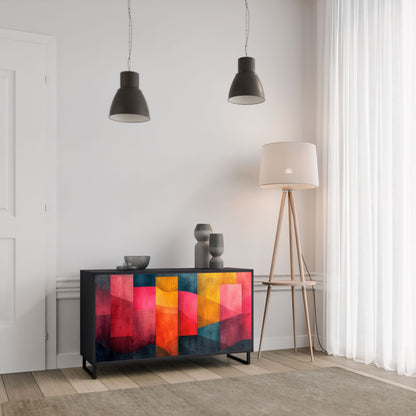 Credenza a 2 ante COLORFUL SOUNDS in finitura nera