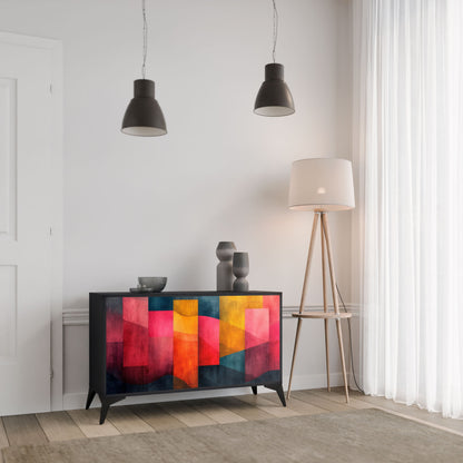 Credenza a 2 ante COLORFUL SOUNDS in finitura nera