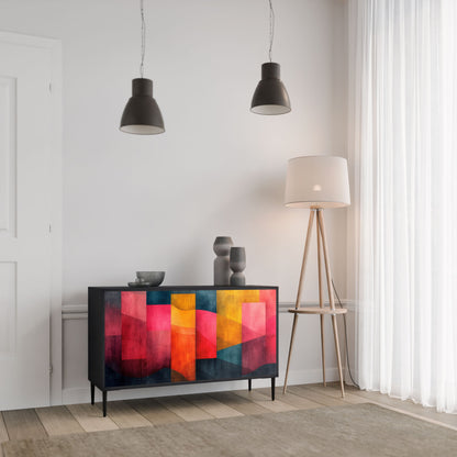Credenza a 2 ante COLORFUL SOUNDS in finitura nera