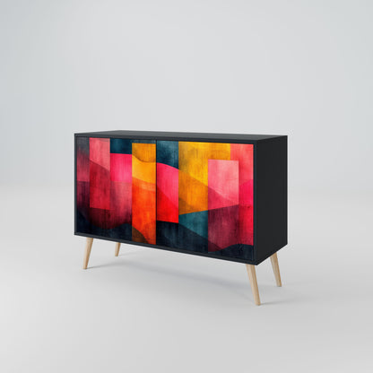 Credenza a 2 ante COLORFUL SOUNDS in finitura nera