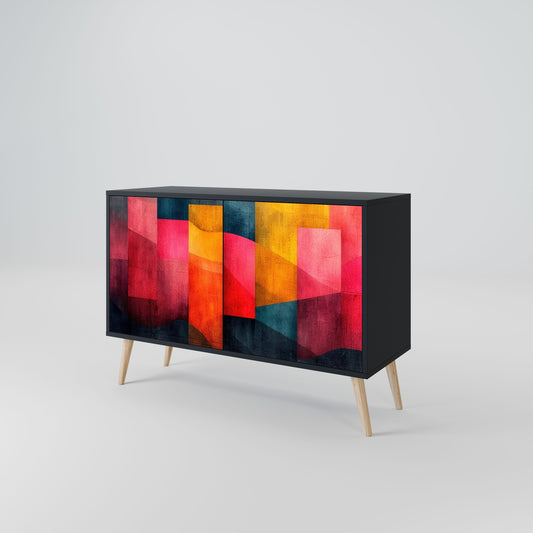 Credenza a 2 ante COLORFUL SOUNDS in finitura nera