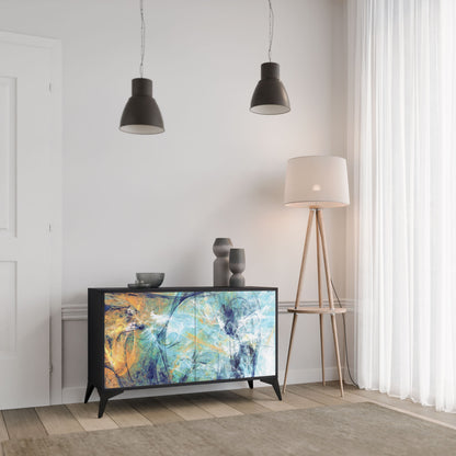 ABSTRACT THOUGHTS 2-Door Sideboard in Black Finish