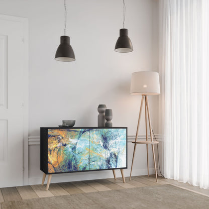 ABSTRACT THOUGHTS 2-Door Sideboard in Black Finish