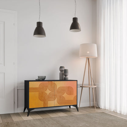 Credenza a 2 ante con finitura nera STRENGTHENING RELATION