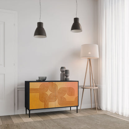Credenza a 2 ante con finitura nera STRENGTHENING RELATION