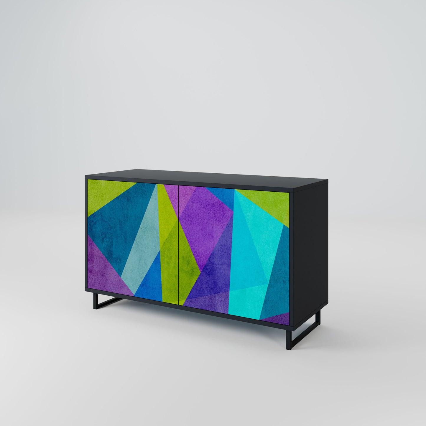 Credenza COLD SHOWCASE a 2 ante in finitura nera