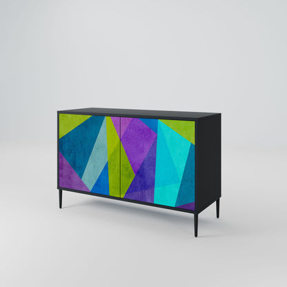 Credenza COLD SHOWCASE a 2 ante in finitura nera