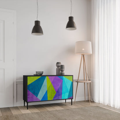Credenza COLD SHOWCASE a 2 ante in finitura nera